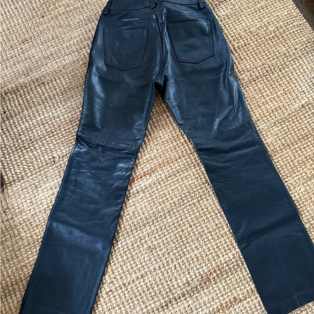 Vintage Gap Women's Black Leather Pants